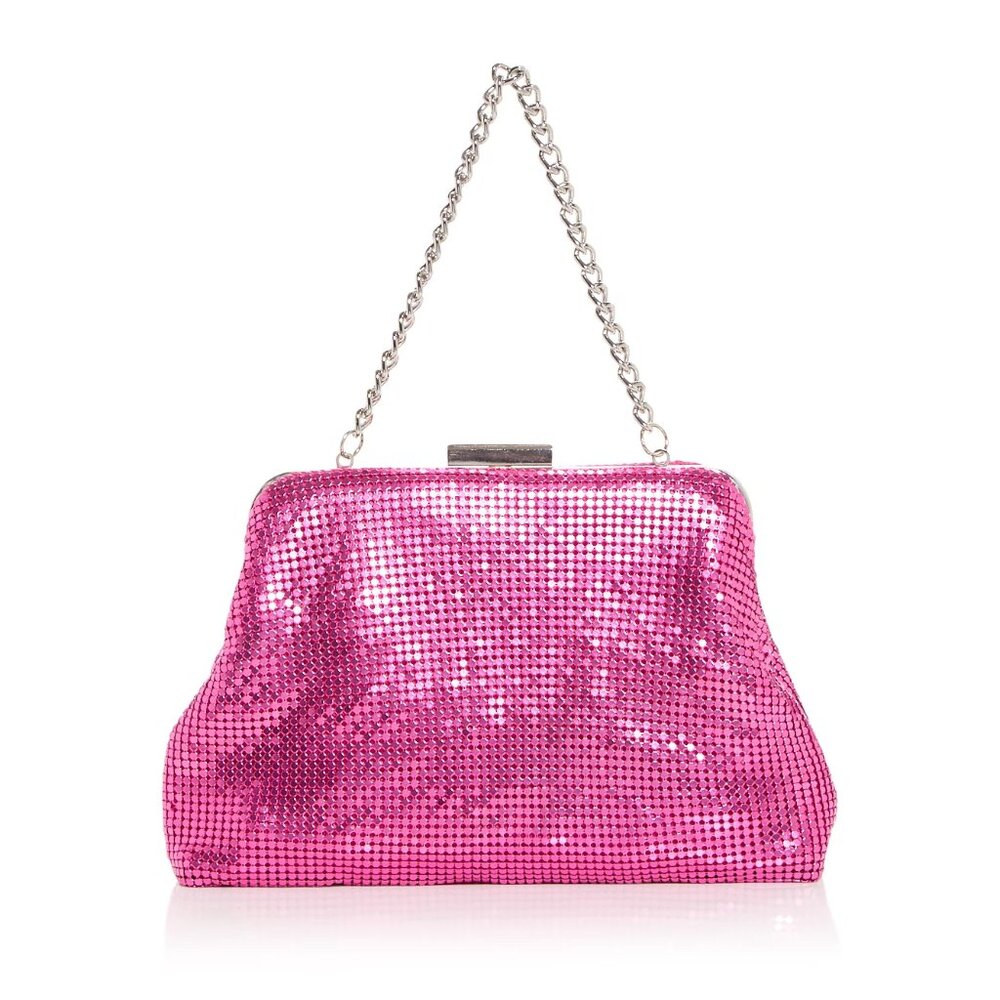 AQUA Markle Mesh Frame Shoulder Bag - Pink - New with defects